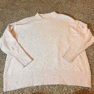 Aerie Women's Pink‎ Speckled Mock Neck Long Sleeve Sweater Size S